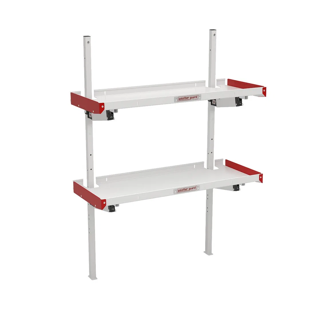 9548-3-01 – WEATHERGUARD Van Storage System Shelf, 48 Inch Length x 19 Inch Depth 2 Inch Lip Without Dividers Aluminu...